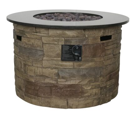 Seasonal Trends 52074 Morgan Hill Fire Table, 36 in W, Round Table