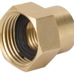 Landscapers Select GHADTRS-5 Hose Connector, 1/2 x 3/4 in, FNPT x FNH, Brass, Brass