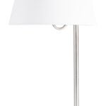 Boston Harbor GS-T122421-T1-WH Table Lamp, 120 V, 60 W, 1-Lamp, A19 or CFL Lamp, Brushed Nickel Fixture