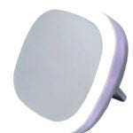 PowerZone MK-8403 LED Portable Make Up Mirror, Square, 3-1/4 in W, 3-1/4 in H, Plastic Frame, White Frame Sells in Quantity of 12