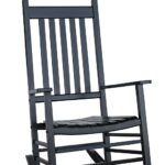 Seasonal Trends KN-28B Rocker Chair, 27.25 in OAW, 34 in OAD, 45.75 in OAH, Indonesian Hardwood, Black