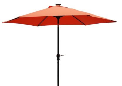 Seasonal Trends 59488 Tilt Umbrella, 92.9 in H, 107.9 in W Canopy, 107.9 in L Canopy, Round Canopy, Steel Frame