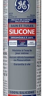 GE Silicone I SE1182 Tub and Tile Sealant, White, 10.1 oz