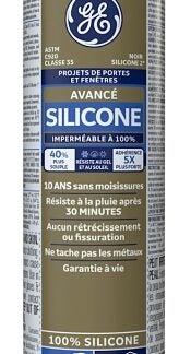 GE Silicone II SE2183 Window and Door Sealant, Black, 10.1 oz