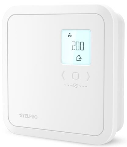 Stelpro ST402PFF Programmable Electronic Thermostat, 120/208/240 V, 4000 W, Thermistor Sensor, White, 1/EA