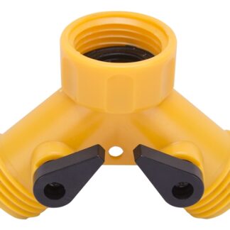 Landscapers Select GC5113L Y-Connector, Female and Male, Plastic, Yellow, For: Garden Hose and Faucet