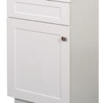 Zenna Home SBC18WW 1-Door Shaker Vanity with Top, Wood, White, Cultured Marble Sink, White Sink