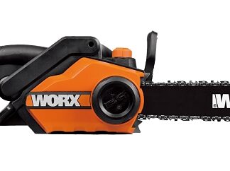 Worx WG303.1 Chainsaw, 14.5 A, 120 V, 3.5 hp, 16 in L Bar/Chain, 3/8 in Bar/Chain Pitch, Rear Handle