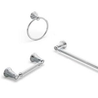 Moen Banbury Series Y2624BRB Towel Bar, 24 in L Rod, Stainless Steel, Mediterranean Bronze, Surface Mounting