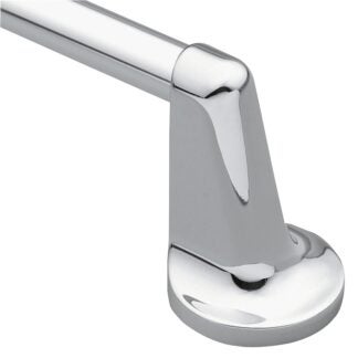 Moen Aspen Series 5824BN Towel Bar, 24 in L Rod, Zinc, Brushed Nickel, Screw Mounting