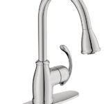 Moen Terrace Series 87055 Kitchen Faucet, 2.2 gpm, 1-Faucet Hole, Metal, Chrome Plated, Deck Mounting, Lever Handle