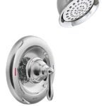 Moen Caldwell 82496EP Tub and Shower Faucet, Standard Showerhead, 1.75 gpm Showerhead, 1 Spray Settings, 1-Handle