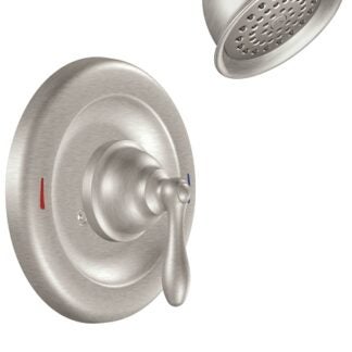 Moen Caldwell 82496EPSRN Tub and Shower Faucet, Moenflo Xl Showerhead, 1.75 gpm Showerhead, 1 Spray Settings, Metal