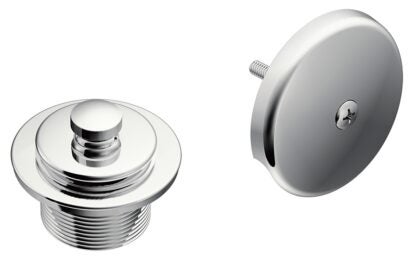 Moen T90331 Tub Drain Kit, Metal, Chrome, For: 1-1/2 in Threaded Drains