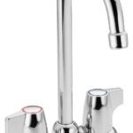 Moen 4903 Bar Faucet, 1.5 gpm, 2-Faucet Handle, 2-Faucet Hole, Metal, Chrome Plated, Deck Mounting, Lever Handle