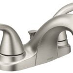 Moen Adler 84603SRN Bathroom Faucet, 2-Faucet Handle, 2-9/16 in H Spout, Metal, Brushed Nickel