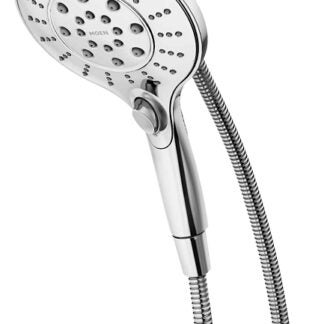 Moen Engage Series 26112 Spray Head Hand Shower, 1/2 in Connection, 2.5 gpm, 6-Spray Function, Metal, Chrome