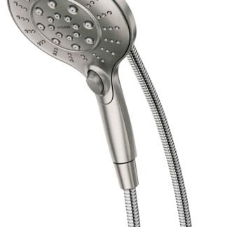 Moen Engage Series 26112SRN Spray Head Hand Shower, 1/2 in Connection, 2.5 gpm, 6-Spray Function, Metal, Brushed Nickel