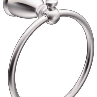 Moen Caldwell Series Y3186CH Towel Ring, 6 in Dia Ring, Aluminum/Zinc, Chrome, Wall Mounting