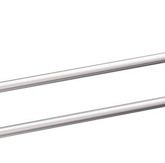 Moen Caldwell Series Y3122CH Double Towel Bar, 24 in L Rod, Aluminum/Zamac, Chrome, Surface Mounting