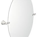 Moen Caldwell Series Y3192BN Mirror, Oval, 22.8 in W, 26 in H, Metal Frame, Brushed Nickel Frame