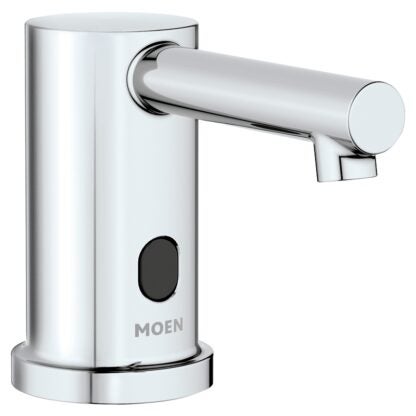 Moen M-Power Series 8560 Soap Dispenser, 2-9/16 in H Spout, 1-Hole, Cast Brass, Chrome Plated, Deck Mounting