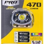 Dorcy Pro 41-4320 Headlamp, AAA Battery, LED Lamp, 470 Lumens, 100 ft Beam Distance, 6 hr Run Time