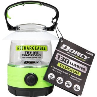 Dorcy Adventure Series 41-1360 Table Lantern, Lithium-Ion, Rechargeable Battery, LED Lamp, Aluminum, Green