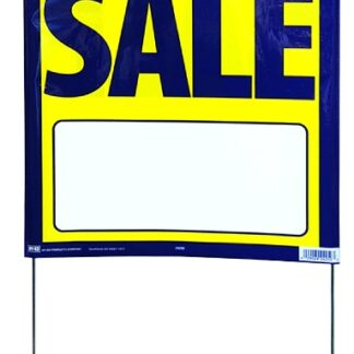 Hy-Ko 24250 Street Sign, GARAGE SALE, Blue Legend, Yellow Background, Plastic, 13 in H x 29 in W Dimensions Sells in Quantity of 5