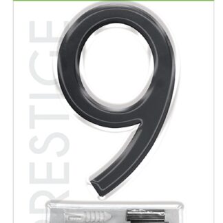 Hy-Ko FM-4BK-9 House Number, Character: 9, 4 in H Character, Black Character