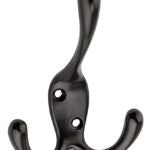 National Hardware V1442 Series N337-206 Robe Hook, 3-Hook, Zinc, Oil-Rubbed Bronze, Screw Mounting