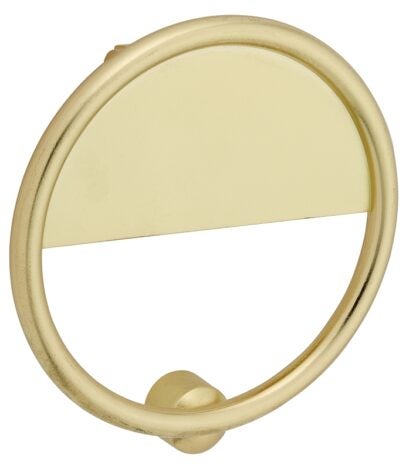 National Hardware Cooper N336-702 Door Knocker, Zinc, Brushed Gold, 7/32 in Mounting Hole