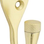 National Hardware Powell N337-911 Knurled Hook, 60 lb, Aluminum, Brushed Gold