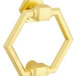 National Hardware Powell N336-708 Door Knocker, Zinc, Brushed Gold, 7/32 in Mounting Hole