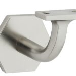 National Hardware Powell N830-535 Handrail Bracket, 150 lb, Steel/Zinc, Satin Nickel