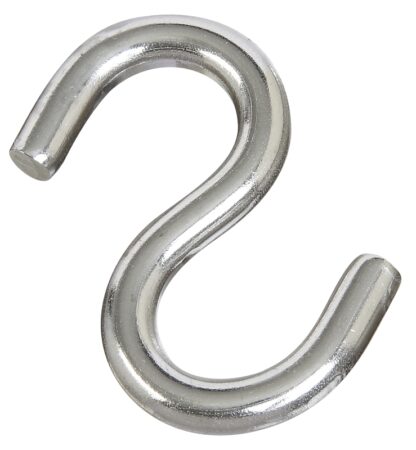 National Hardware N197-202 S-Hook, 145 lb Working Load, 0.3 in Dia Wire, Stainless Steel