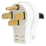 Woods 548303 Gas Range Adapter, 2, 3-Pole, 15 A, 125/250 V, 1-Outlet, NEMA: 5-15R, White