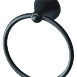 Moen Laia BH5386BL Towel Ring, 6-3/4 in Dia Ring, Zinc, Matte, Wall Mounting