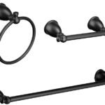 Moen Caldwell Y3193BL Bathroom Hardware Set, Zinc, Black, Matte, 3-Piece