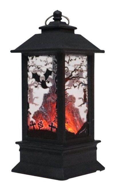 Santas Forest 99934 Halloween Bat Lantern, 5 in H, Plastic, Black/Orange, Internal Light, Indoor Sells in Quantity of 36