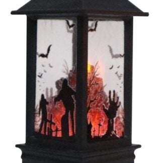 Santas Forest 99935 Halloween Skeleton Hand Lantern, 5 in H, Plastic, Black, Internal Light, Indoor, Outdoor Sells in Quantity of 36