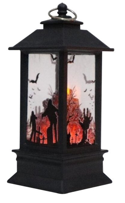 Santas Forest 99935 Halloween Skeleton Hand Lantern, 5 in H, Plastic, Black, Internal Light, Indoor, Outdoor Sells in Quantity of 36