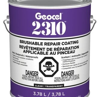 Geocel 2310 Series GC65310 Repair Coating, Liquid, Crystal Clear, 1 gal, Can Sells in Quantity of 4