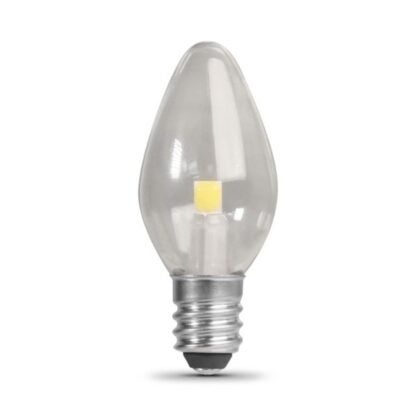 Feit Electric BP7C7/827/LED/4 Night Light LED Bulb, 0.6 W, E12 Candelabra Lamp Base, C7 Lamp, Soft White Light Sells in Quantity of 6