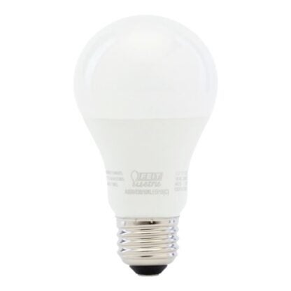 Feit Electric A800830/10KLED/ LED Light Bulb, General Purpose, A19 Lamp, 60 W Equivalent, E26 Lamp Base, Dimmable, White