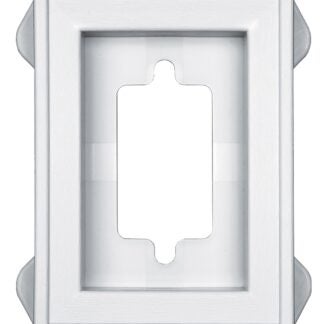 Builders Edge 130030002001 Mounting Block, 6-5/16 in L, 4-1/2 in W, White