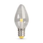 Feit Electric BP4C7/827/LED/4 LED Night Light Bulb, 0.5 W, E12 Candelabra Lamp Base, C7 Lamp, Soft White Light