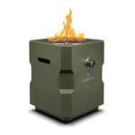 Ukiah TK-1043-DG Portable Fire Pit, 16.73 in OAW, 19.88 in OAD, 18.11 in OAH, Rectangular, Propane, Electric Ignition