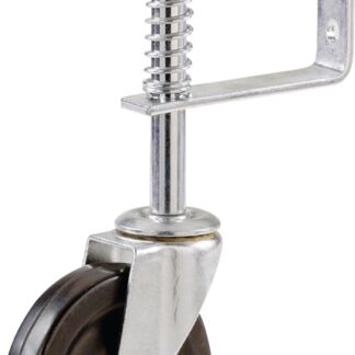 Shepherd Hardware 9785 Swivel Gate Caster, 4 in Dia Wheel, Hard Rubber Wheel, 125 lb