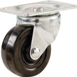 Shepherd Hardware 9787 Swivel Caster, 5 in Dia Wheel, 1-1/4 in W Wheel, Rubber Wheel, 200 lb